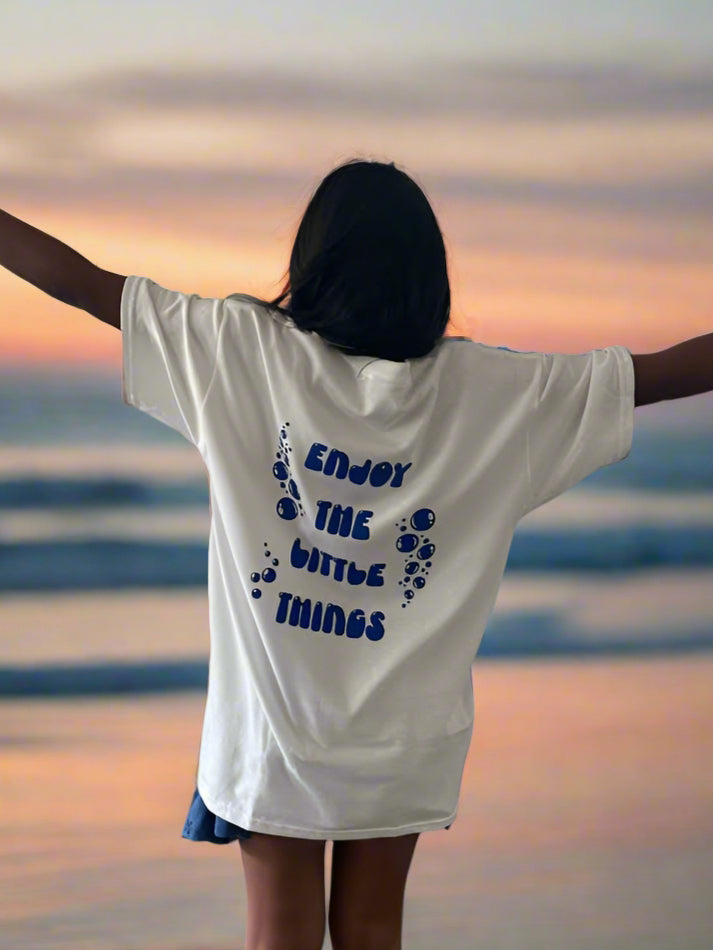 Bubbly "Enjoy the Little Things" Turtle Tee